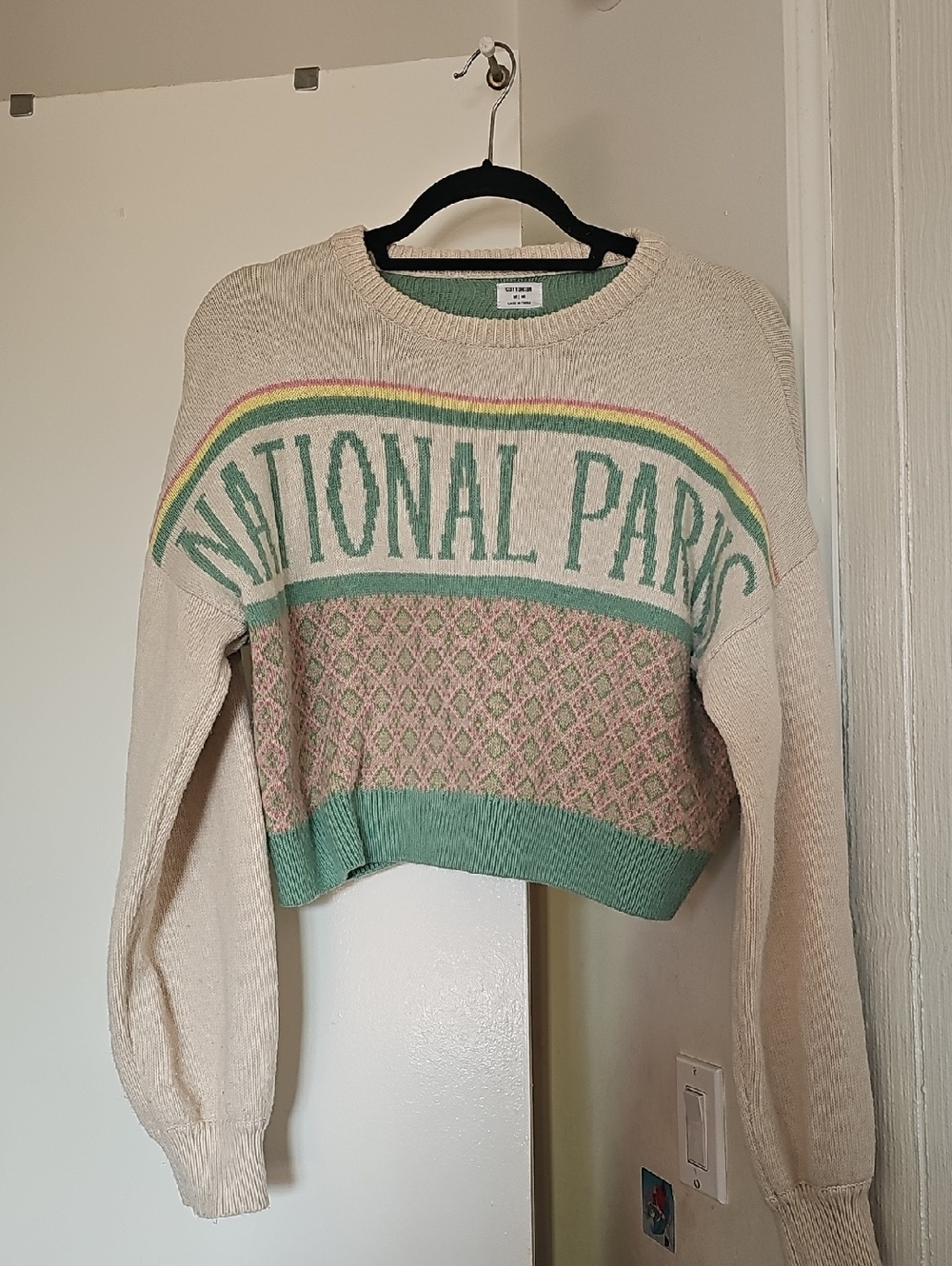 Cotton:ON National Park Cropped Sweater Medium Pastel
